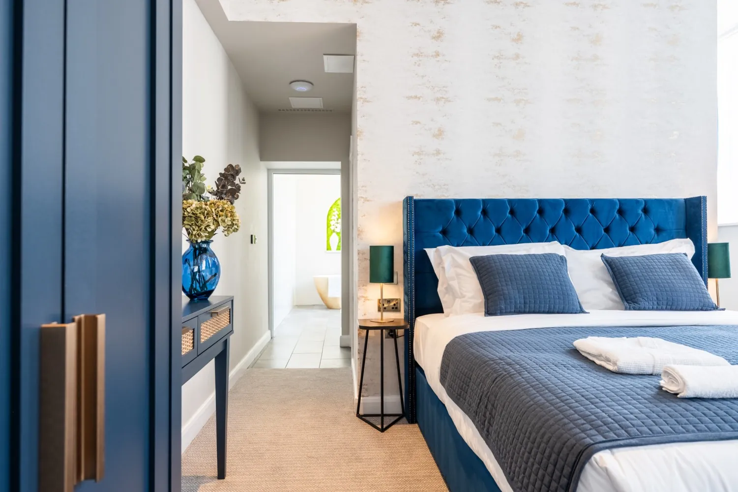 A bedroom at Above Hotels in Burnley